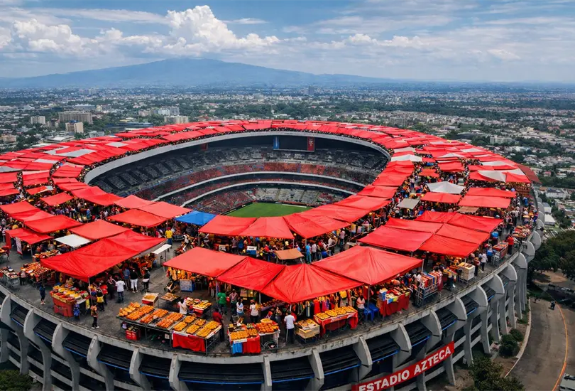 El copete rojo del Estadio Azteca genera burlas en redes sociales. &iexcl;Ent&eacute;rate!