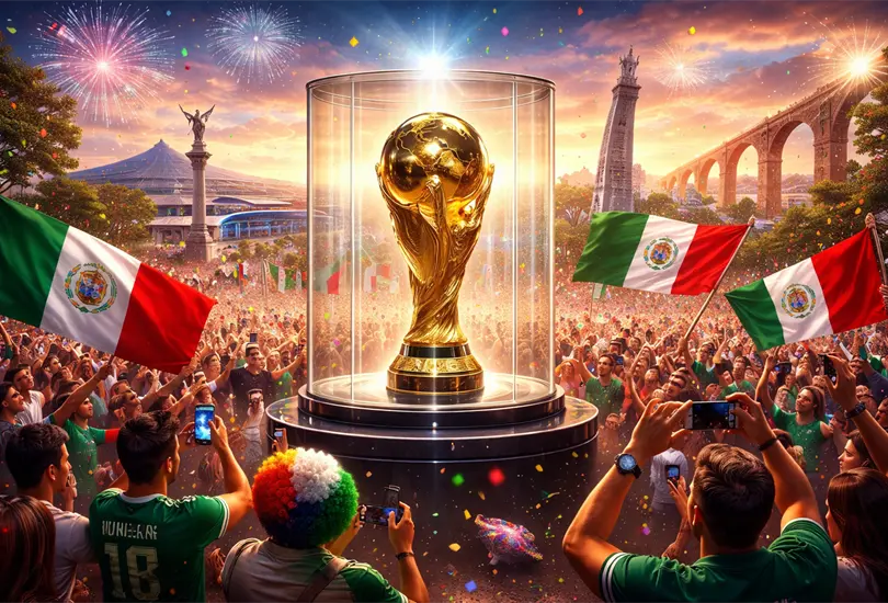 Aficionados podrán ver de cerca la Copa del Mundo original durante el Trophy Tour 2026 en México, con acceso gratuito mediante registro previo. Aficionados podrán ver de cerca la Copa del Mundo original durante el Trophy Tour 2026 en México, con acceso gratuito mediante registro previo.