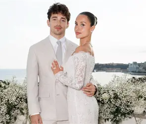 As&iacute; fue la boda de Charles Leclerc y Alexandra Saint Mleux en M&oacute;naco
