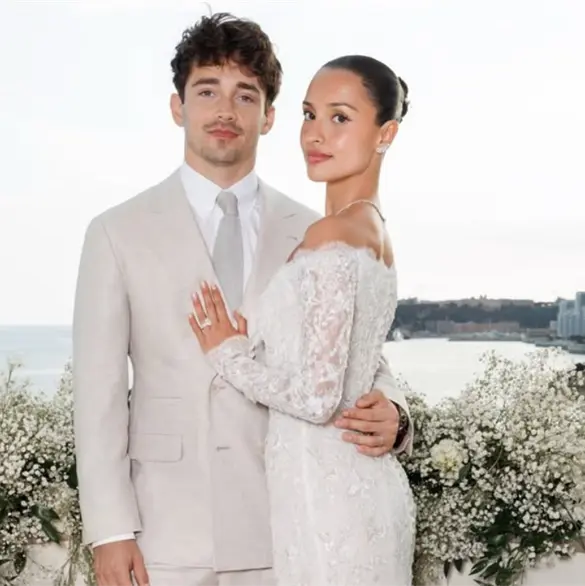 As&iacute; fue la boda de Charles Leclerc y Alexandra Saint Mleux en M&oacute;naco