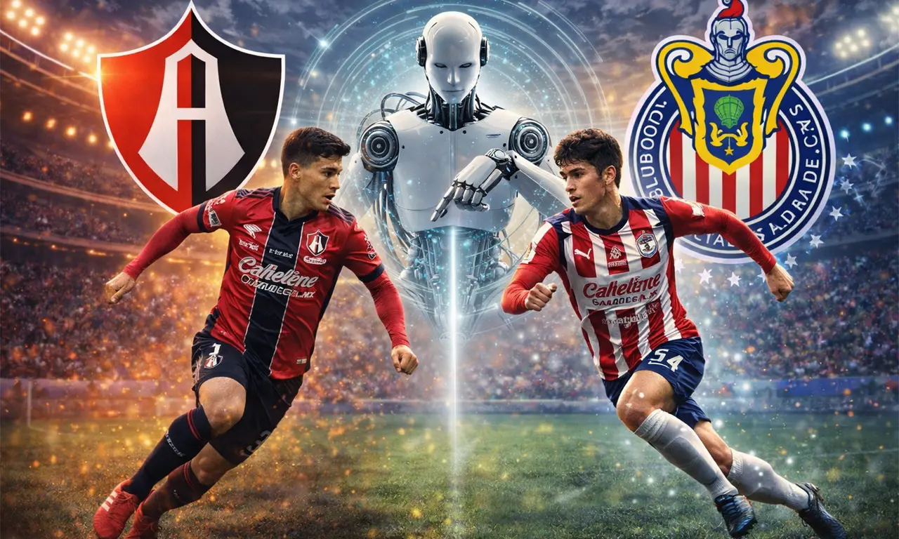  Atlas y Chivas se miden en el Jalisco, con la IA anticipando un duelo equilibrado y de máxima tensión. ?  