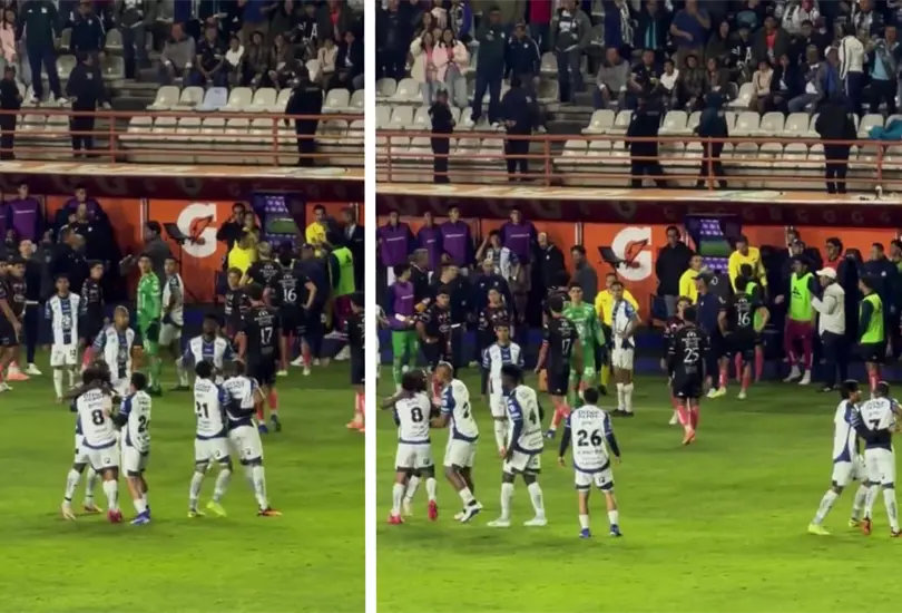Videos en redes muestran la bronca entre Valencia y Qui&ntilde;ones tras el triunfo de Pachuca en el Hidalgo.