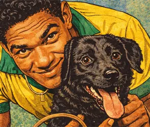 El perro que orin&oacute; a un futbolista ingl&eacute;s y termin&oacute; viviendo con Garrincha