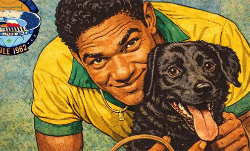 El perro que orin&oacute; a un futbolista ingl&eacute;s y termin&oacute; viviendo con Garrincha