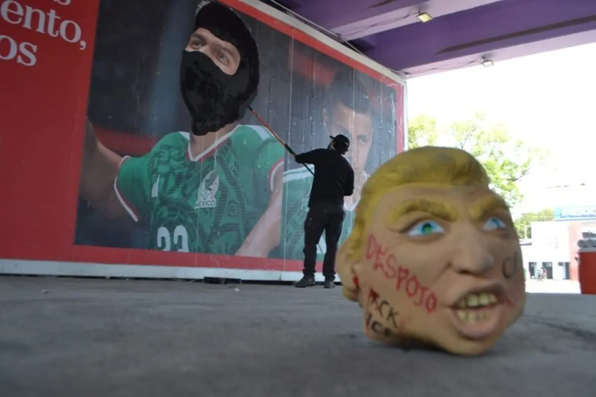  Vandalizan mural del Mundial 2026 en el Azteca 