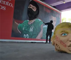 Vandalizan mural del Mundial 2026 en el Azteca