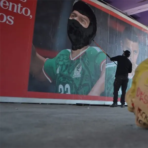 Vandalizan mural del Mundial 2026 en el Azteca
