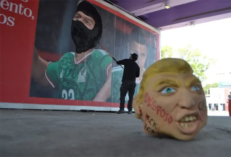 Vandalizan mural del Mundial 2026 en el Azteca