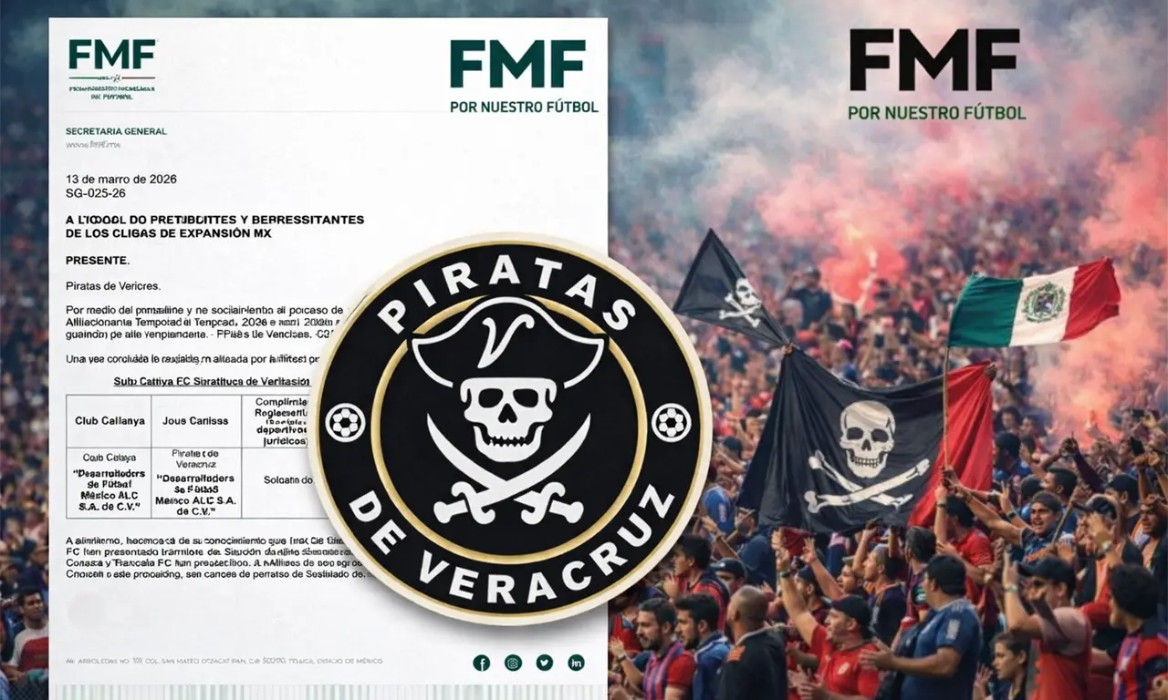  El oficio de la FMF avala la sustitución de Celaya por Piratas de Veracruz. 