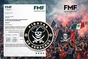Oficio de la FMF confirma a Piratas en la temporada 2026–2027