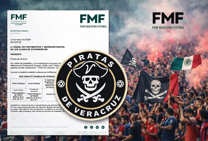 El oficio de la FMF avala la sustituci&oacute;n de Celaya por Piratas de Veracruz.