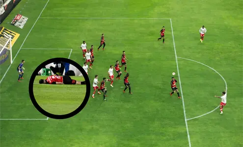Alarma en Necaxa vs Xolos: Rivero quedó noqueado en el campo Alarma en Necaxa vs Xolos: Rivero quedó noqueado en el campo
