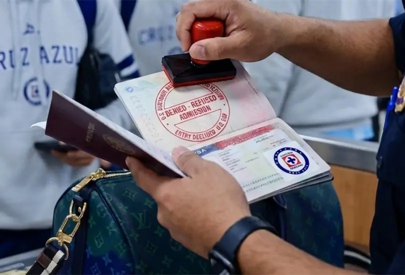 Un elemento de Cruz Azul no puede entrar a Estados Unidos