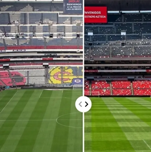 FOTOS: Así luce el Estadio Azteca antes y después de su remodelación FOTOS: Así luce el Estadio Azteca antes y después de su remodelación