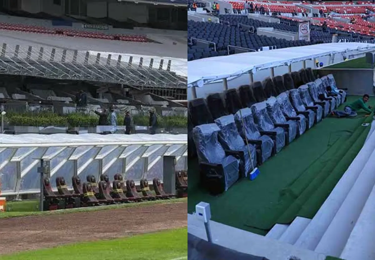 Se cambiaron las bancas y su ubicación en el terreno de juego Se cambiaron las bancas y su ubicación en el terreno de juego