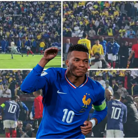 Mbappé defendió a niño brutalmente derribado por seguridad Mbappé defendió a niño brutalmente derribado por seguridad