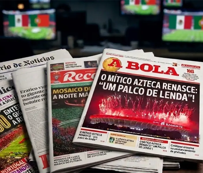 La reacción de la prensa portuguesa a la reinauguración del Estadio Azteca La reacción de la prensa portuguesa a la reinauguración del Estadio Azteca