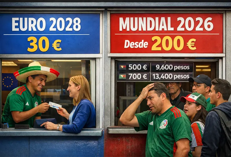 Para un mexicano, ser&aacute; m&aacute;s barato ir a la Euro que al Mundial