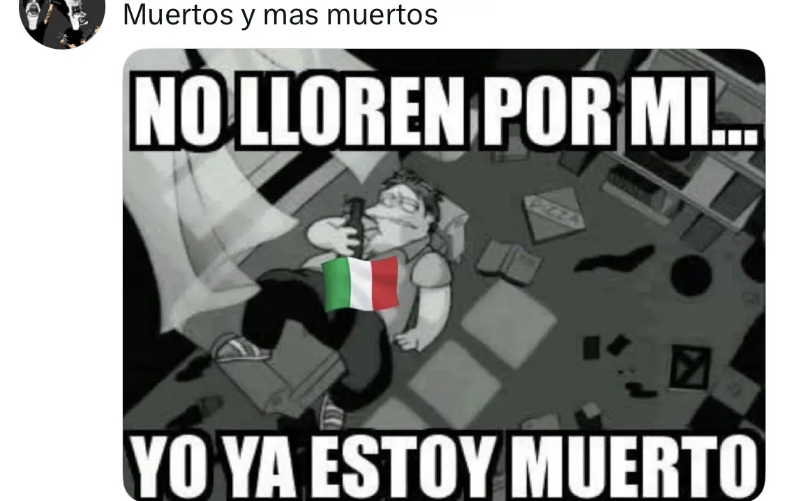 Alguien no vio a M&eacute;xico por estar triste por Italia