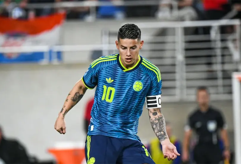 James Rodr&iacute;guez, hospitalizado tras el amistoso contra Francia.