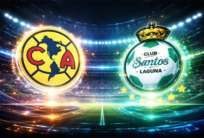 Santos Laguna y América chocan en una batalla de alta intensidad en Torreón. Santos Laguna y América chocan en una batalla de alta intensidad en Torreón.