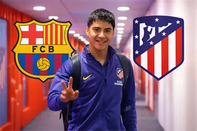 Obed Vargas va de titular con el Atl&eacute;tico de Madrid ante el Barcelona