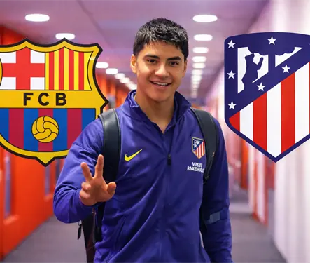 Obed Vargas va de titular con el Atl&eacute;tico de Madrid ante el Barcelona