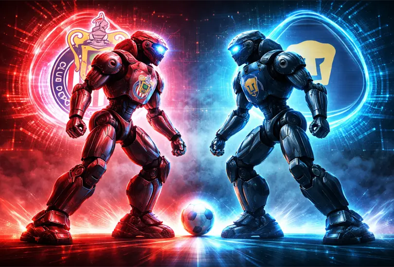 La IA coloca a Chivas como favorito en el cl&aacute;sico ante Pumas en el Estadio Akron.