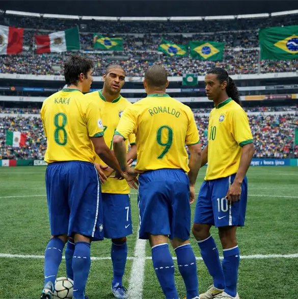 Ronaldinho, Marcelo, Kaka y Adriano jugar&aacute;n en el Estadio Azteca