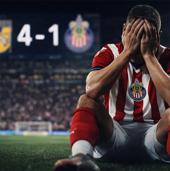 &iquest;L&iacute;der de cristal? Chivas es goleado por Tigres y no le gana a los fuertes