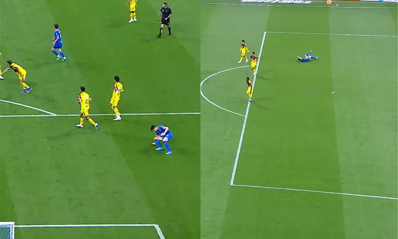  Nico Ibañez salió lesionado en el Clásico Joven; gesto recuerda el caso de Malagón 