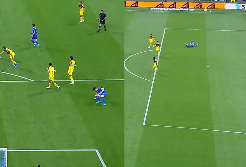 Nico Iba&ntilde;ez sali&oacute; lesionado en el Cl&aacute;sico Joven; gesto recuerda el caso de Malag&oacute;n