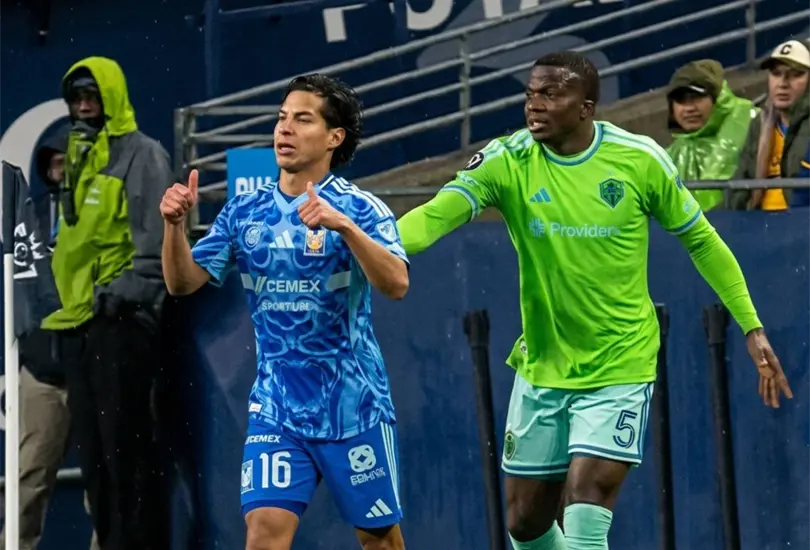 Diego Lainez simul&oacute; una falta en el Seattle Sounders vs Tigres y desat&oacute; burlas por su exagerada reacci&oacute;n.