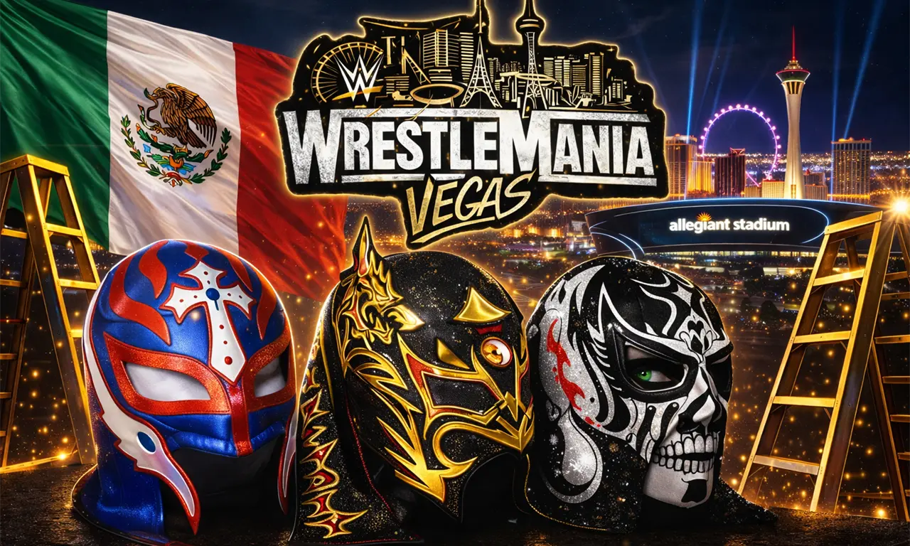  Rey Mysterio, Dragon Lee y Penta estarán en la lucha de escaleras de WrestleMania 42, orgullo mexicano en Las Vegas. 