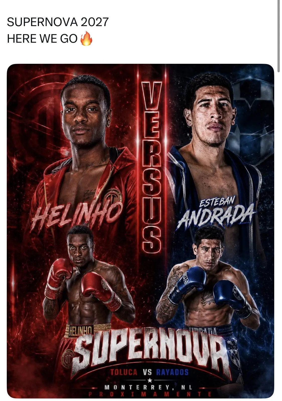 Helinho vs Andrada para la siguiente edicio