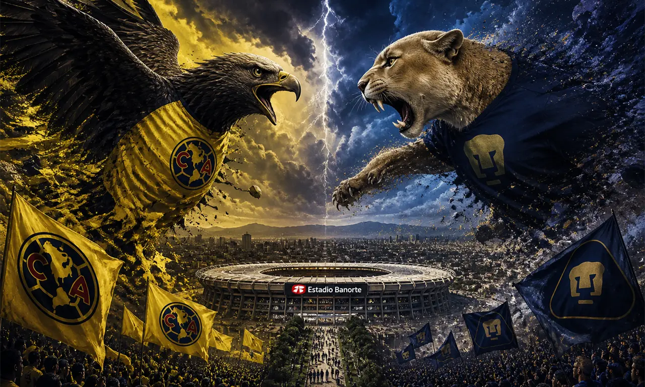  América y Pumas se enfrentan en el Estadio Azteca en la ida de los Cuartos de Final del Clausura 2026. 