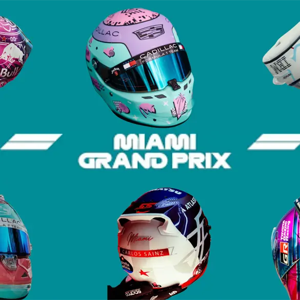 Los cascos m&aacute;s llamativos del GP de Miami 2026