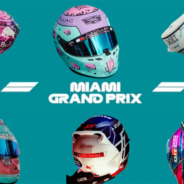 Los cascos m&aacute;s llamativos del GP de Miami 2026