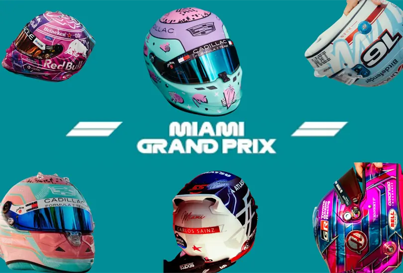 Los pilotos de F&oacute;rmula 1 lucen dise&ntilde;os especiales en Miami, inspirados en la cultura, colores y energ&iacute;a vibrante de la ciudad