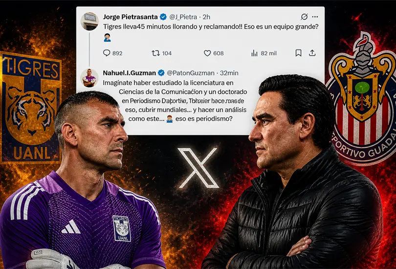 Nahuel Guzm&aacute;n respondi&oacute; con dureza a Jorge Pietrasanta en redes, desatando una pol&eacute;mica que encendi&oacute; la Liguilla.