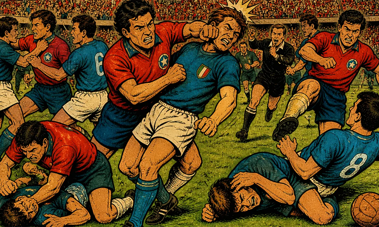 El Chile vs Italia de 1962 dio origen a la Batalla de Santiago, el partido más violento de las Copas del Mundo. 