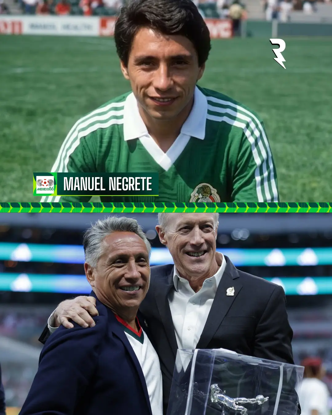 Manuel Negrete  <br>"Autor del gol m&aacute;s bello del Mundial 86, reconocido por la FIFA. Su legado sigue vivo."