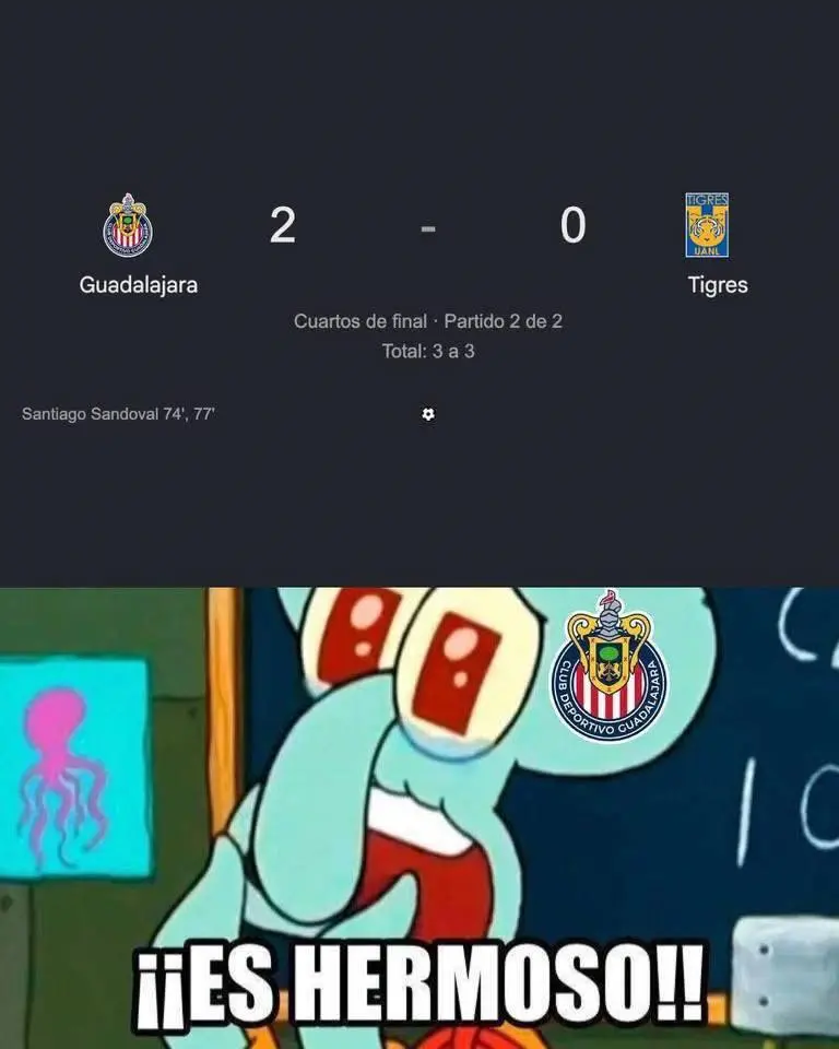 Guadalajara se emociona al ver a su equipo como Calamardo