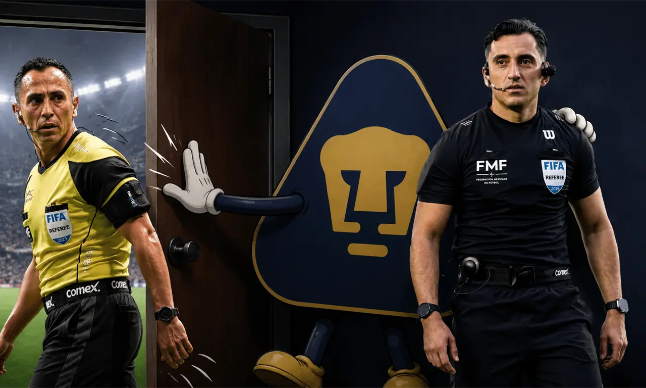  ¿Presión en CU? Cambian árbitro para Pachuca vs Pumas 