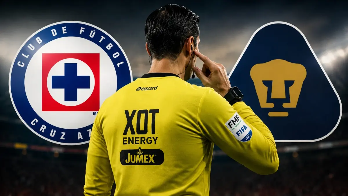  Lista la terna arbitral para los dos partidos de la final entre Pumas y Cruz Azul 