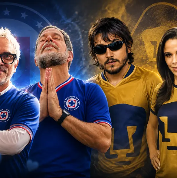 Los famosos que son fanáticos de Pumas y Cruz Azul Los famosos que son fanáticos de Pumas y Cruz Azul
