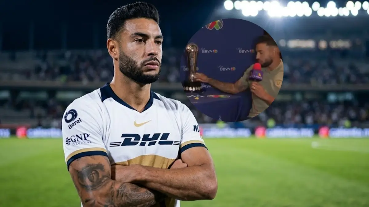  Nathan Silva tocó el trofeo de la Liga MX 
