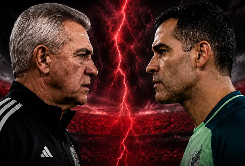 Javier Aguirre y Rafa M&aacute;rquez protagonizaron un momento de tensi&oacute;n durante el partido entre M&eacute;xico y Ghana.