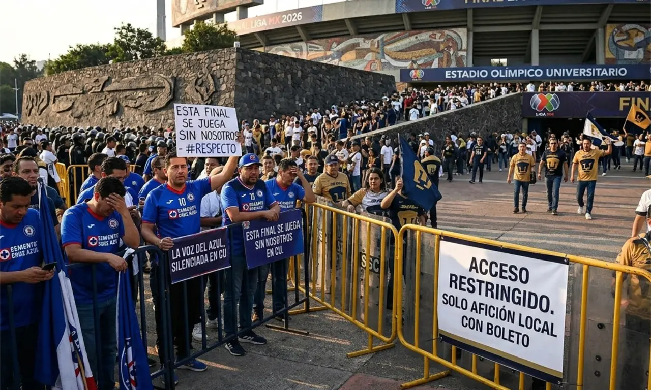  La Final 2026 en CU se juega sin porras visitantes: Pumas deja sin voz a Cruz Azul. 
