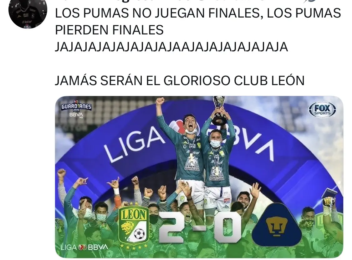 Hasta el León se burló de Pumas Hasta el León se burló de Pumas